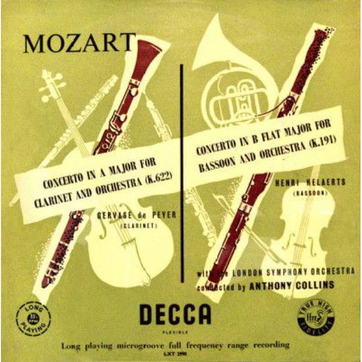 莫扎特：单簧管协奏曲K.622，巴松协奏曲K.191