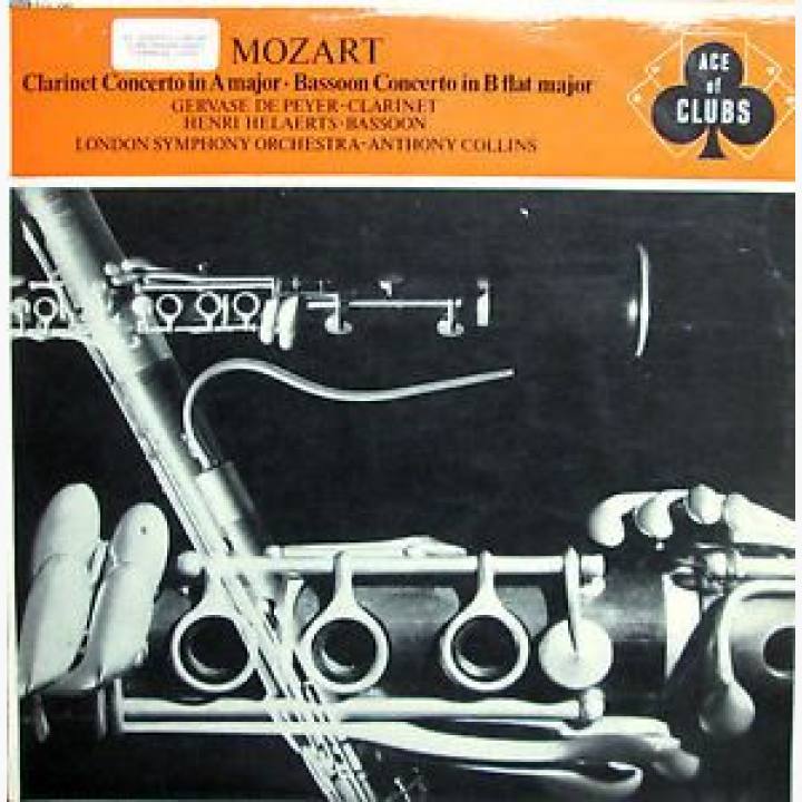 莫扎特《A大调单簧管协奏曲》《降B大调为大管和管弦乐队而作的第1协奏曲》/亨利,佩耶尔演奏,柯林斯指挥伦敦交响乐团