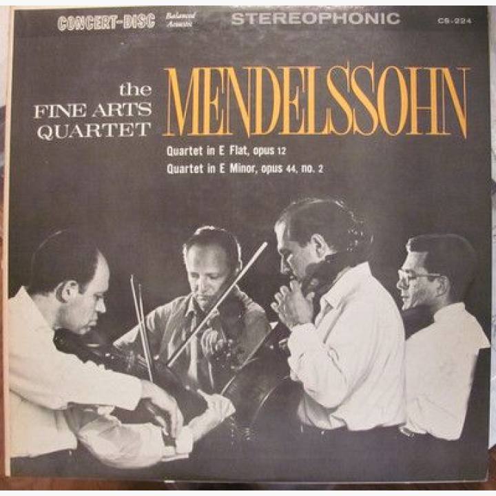 门德尔松《降E大调弦乐四重奏 （小提琴2，中提琴，大提琴） 第1四重奏》 《e小调为弦乐组而作的四重奏,第4四重奏》 /索普金大提琴 ,洛夫小提琴 ,索金小提琴 ,伊尔默中提琴 ,美术四重奏组 