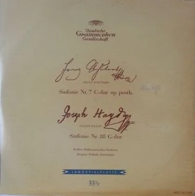 舒伯特《E大调第7交响曲》海顿《G大调为管弦乐队而作的第88交响曲》/富特文格勒指挥柏林爱乐乐团