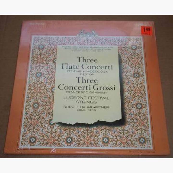 杰米尼亚尼《E小调协奏曲》费斯汀《长笛协奏曲》等作品/霍勒,林德等人演奏,鲍姆加特纳指挥瑞士琉森节日弦乐团