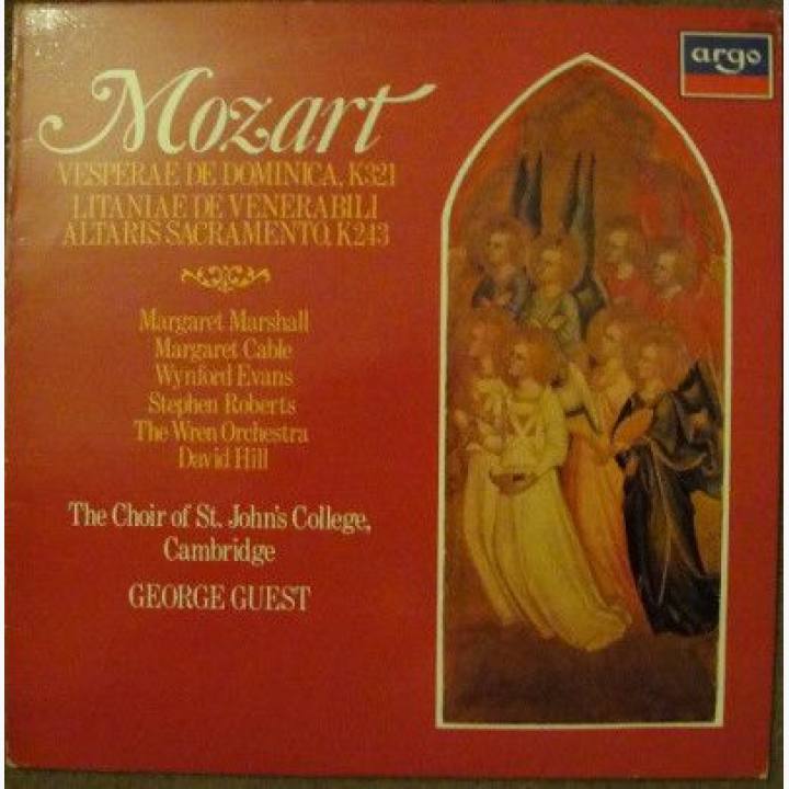 莫扎特《基督的晚祷》《神圣的圣礼》/凯布尔,玛格丽特,伊万斯演唱,大卫·希尔演奏,乔治·格斯特指挥圣约翰学院合唱团