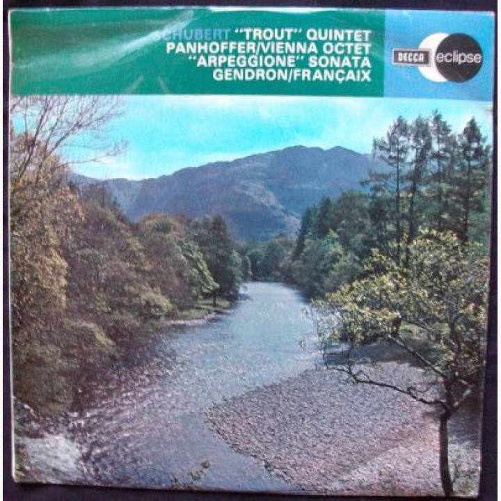 舒伯特《阿佩乔尼奏鸣曲》《鳟鱼五重奏》-莫里斯·让德隆大提琴 ，琼·弗朗塞  钢琴  ， 沃尔特•潘霍弗 钢琴， 威利·波斯科夫斯基  小提琴